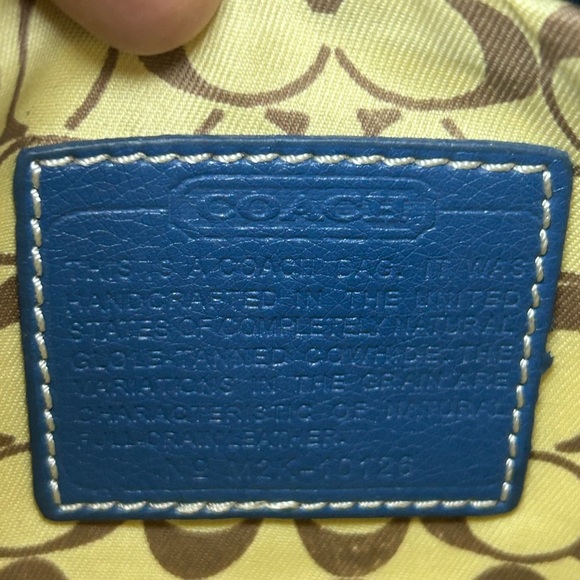 Vintage Coach Blue monogram logo clutch pouch - Picture 15 of 16
